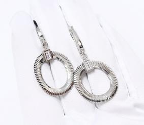 Серебряные серьги МАГНАТ М23101001450 с фианитом М23101001450 фото