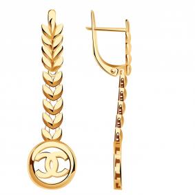 Золотые серьги МАГНАТ М60002 М60002 фото