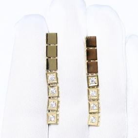 Серьги из лимонного золота МАГНАТ М60016Л с фианитом М60016Л фото