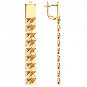 Золотые серьги МАГНАТ М60037 М60037 фото