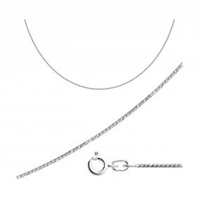 Цепь плетение Снейк (Тонда) из белого золота МАГНАТ М8020055Р М8020055Р фото