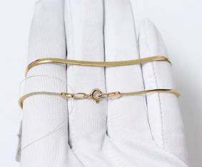 Цепь плетение Снейк (Тонда) из лимонного золота МАГНАТ М8028052L М8028052L фото