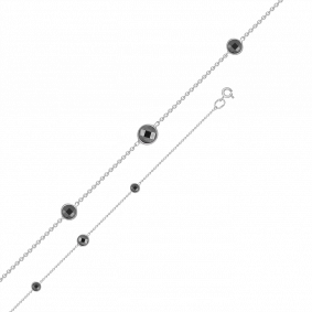 Серебряный браслет МАГНАТ МСБ8003Ч с фианитом МСБ8003Ч фото