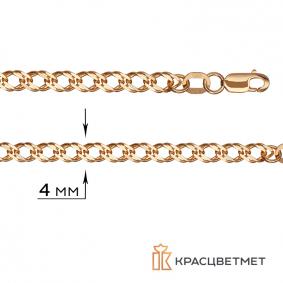 Золотой браслет плетение Двойной Ромб ТД Эстет НБ12-07680 НБ12-07680 фото