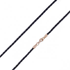 Кожаный шнурок с замком из золота НОВОЕ ВРЕМЯ НВ6030П НВ6030П фото