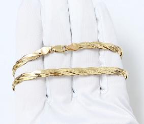 Цепь плетение Коса из лимонного золота TALANT НЦ15-031-35 НЦ15-031-35 фото