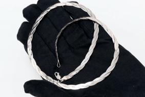 Цепь плетение Коса из белого золота TALANT НЦ18-0313-35 НЦ18-0313-35 фото