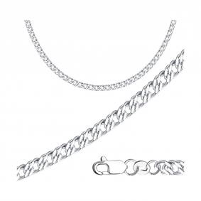 Цепь плетение Двойной Ромб из белого золота TALANT НЦ18-076-360 НЦ18-076-360 фото