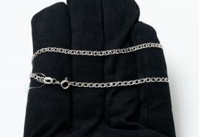 Цепь плетение Двойной Ромб из белого золота TALANT НЦ18-0763-40 НЦ18-0763-40 фото