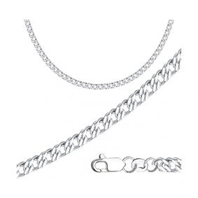Цепь плетение Двойной Ромб из белого золота TALANT НЦ18-0763-60 НЦ18-0763-60 фото