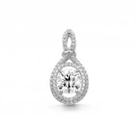 Серебряная подвеска Дар П-2655рс1612800 с фианитом и муассанитом П-2655рс1612800 фото