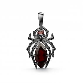 Серебряная подвеска Дар П-2688чрс404216 с фианитом и гранатом П-2688чрс404216 фото
