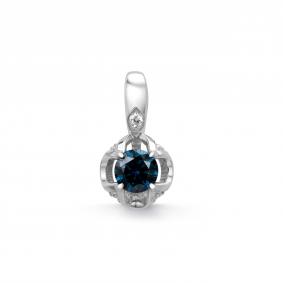 Серебряная подвеска Дар П-5306рс1615600 с фианитом, сапфиром и муассанитом П-5306рс1615600 фото