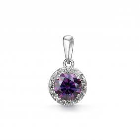 Серебряная подвеска Дар П-5308рс1616300 с фианитом и муассанитом П-5308рс1616300 фото