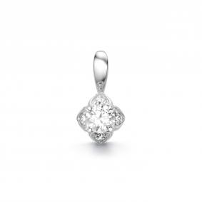 Серебряная подвеска Дар П-5309рс1612800 с фианитом и муассанитом П-5309рс1612800 фото