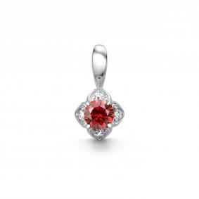 Серебряная подвеска Дар П-5309рс1616100 с фианитом и муассанитом П-5309рс1616100 фото