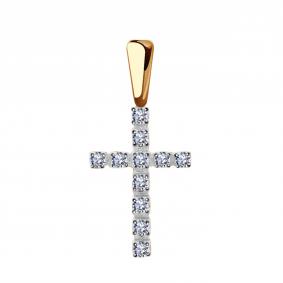 Золотая подвеска Александра П126ск с фианитом П126ск фото