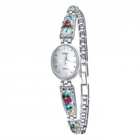 Серебряные часы Platinor-Чайка П43607финифть-4 с финифтью П43607финифть-4 фото