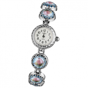 Серебряные часы Platinor-Чайка П44107-Гфинифть с финифтью П44107-Гфинифть фото