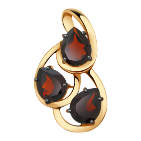 Золотая подвеска Александра п996-2ск с гранатом п996-2ск фото