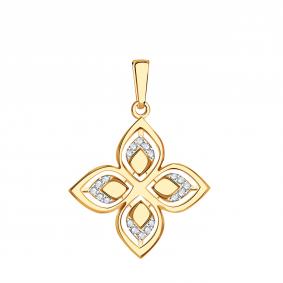 Золотая подвеска TALANT ПД2222 с цирконием ПД2222 фото