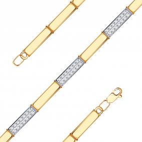 Золотой браслет Красносельский ювелир РП2286 с фианитом РП2286 фото