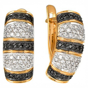 Золотые серьги Красносельский ювелир РС2230 с фианитом РС2230 фото