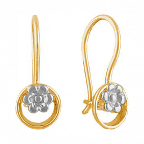 Золотые серьги Красносельский ювелир РС2457 с фианитом РС2457 фото