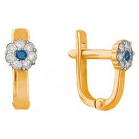 Золотые серьги Красносельский ювелир РС2493-г с фианитом РС2493-г фото