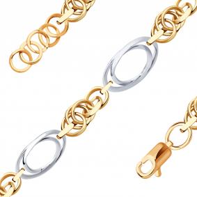 Золотой браслет плетение Фантазийное Радуга РТ-26158 РТ-26158 фото