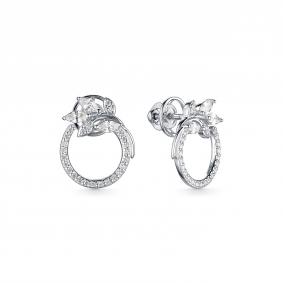 Серебряные серьги Дар С-2496рс200 с фианитом С-2496рс200 фото