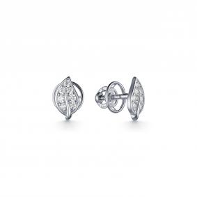 Серебряные серьги Дар С-2500р00 с фианитом С-2500р00 фото