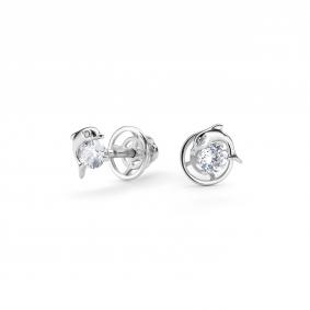 Серебряные серьги Дар С-2537рс200 с фианитом С-2537рс200 фото