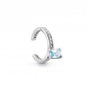 Серебряные серьги Дар С-2820рс40200 с топазом и фианитом С-2820рс40200 фото