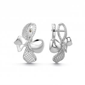 Серебряные серьги Дар С-3584р00 с фианитом С-3584р00 фото