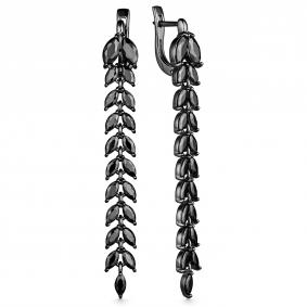 Серебряные серьги Дар С-3791чрс216 с фианитом С-3791чрс216 фото