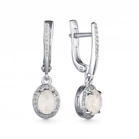 Серебряные серьги Дар С-3803рк43600 с фианитом С-3803рк43600 фото