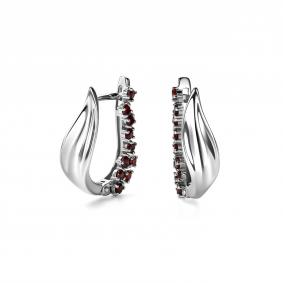 Серебряные серьги Дар С-3945р404 с гранатом С-3945р404 фото