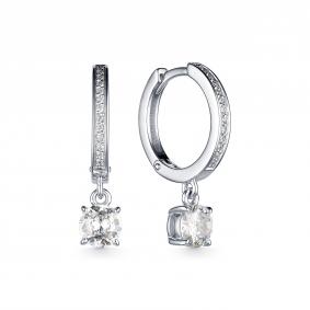 Серебряные серьги Дар С-3965рс200 с фианитом С-3965рс200 фото