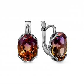 Серебряные серьги Дар С-3985чрс426 с аметрином С-3985чрс426 фото