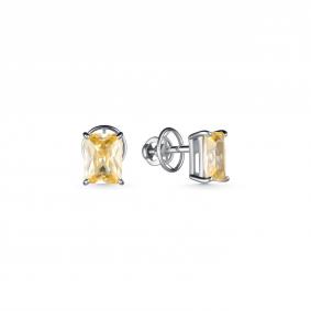 Серебряные серьги Дар С-3987рс2D74 с фианитом С-3987рс2D74 фото