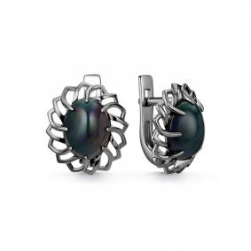 Серебряные серьги Дар С-4027чрк11716 с опалом С-4027чрк11716 фото