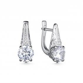 Серебряные серьги Дар С-4111рс200 с фианитом С-4111рс200 фото