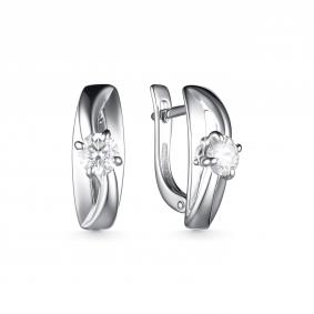 Серебряные серьги Дар С-4114рс200 с фианитом С-4114рс200 фото