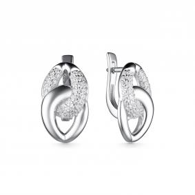 Серебряные серьги Дар С-4116р00 с фианитом С-4116р00 фото