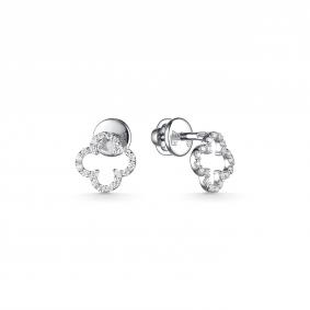 Серебряные серьги Дар С-5045р00 с фианитом С-5045р00 фото