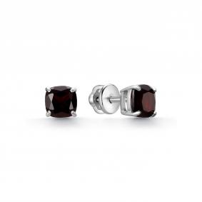 Серебряные серьги Дар С-5066рс404 с гранатом С-5066рс404 фото