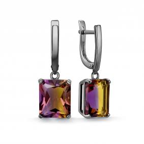 Серебряные серьги Дар С-5068чрс42611151 с аметрином С-5068чрс42611151 фото