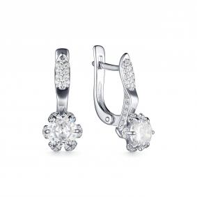 Серебряные серьги Дар С-5087рс200 с фианитом С-5087рс200 фото