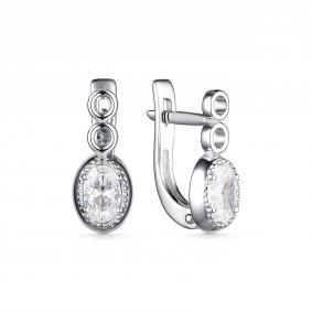 Серебряные серьги Дар С-5089рс200 с фианитом С-5089рс200 фото